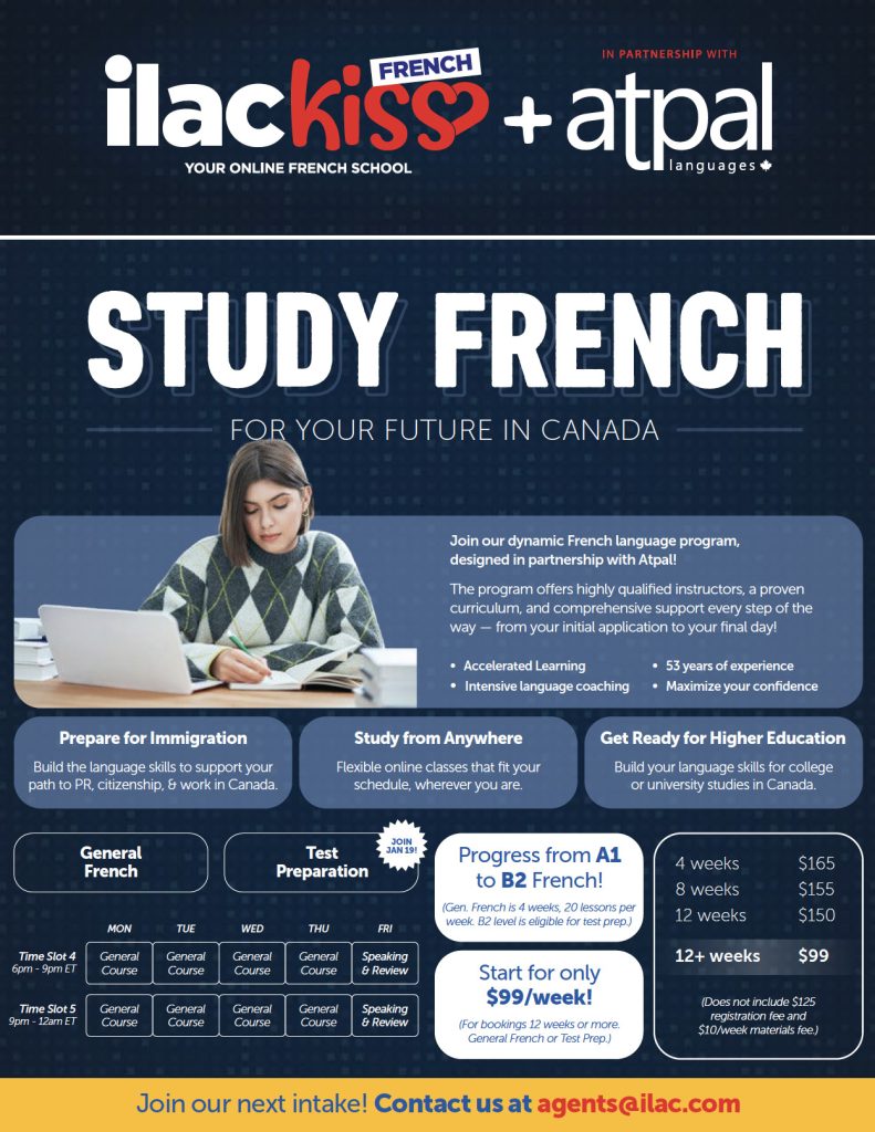 2026 ILAC KISS FRENCH 線上法語課程Q1優惠 x GLC鉅霖留學